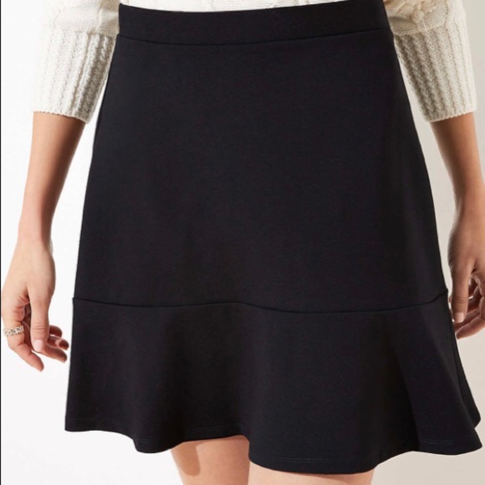 Loft black skater skirt